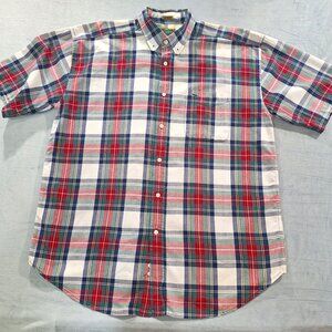 Native Habitat Men Xl Multicolor Plaid Short Sleeve Button Down Shirt vintage
